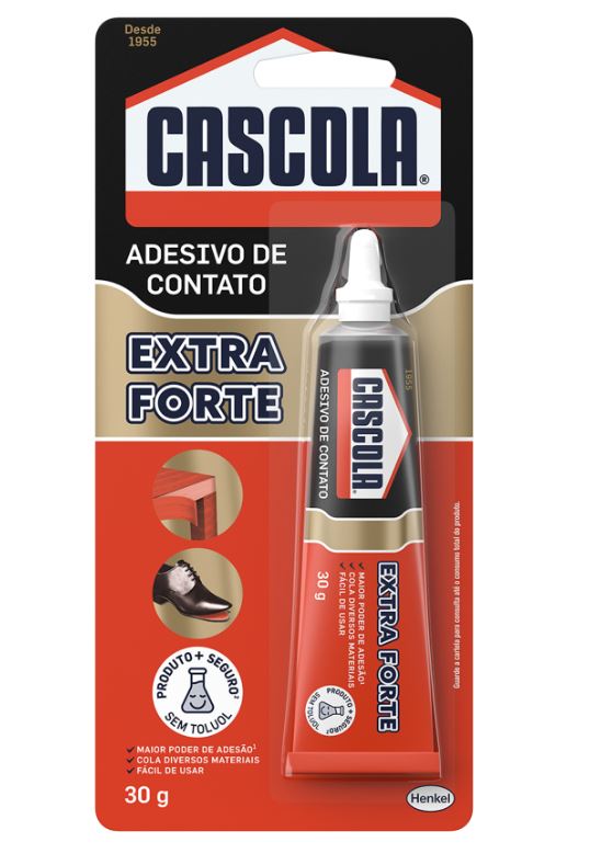COLA DE CONTATO CASCOLA EXTRA FORTE S/TOLUOL 30G HENKEL - Borracha