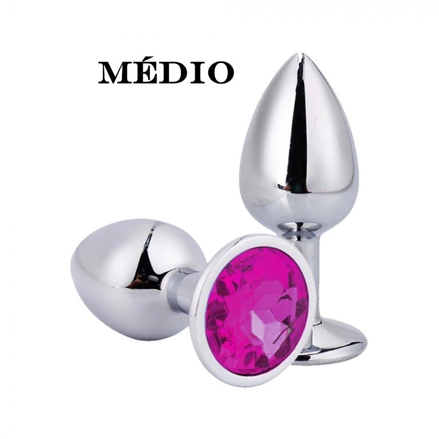plug anal com corrente Traction Chain Bells Anal Plug Metal Crystal Base Prostate Massager Butt  Plug main image 1
