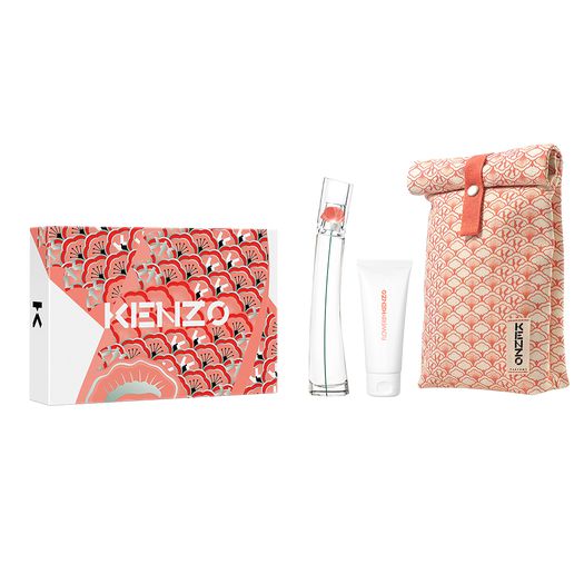 Kit Kenzo Flower By Kenzo Eau de Toilette 50ml Locao Corporal75 ml Necessaire Cosmeticos da ray