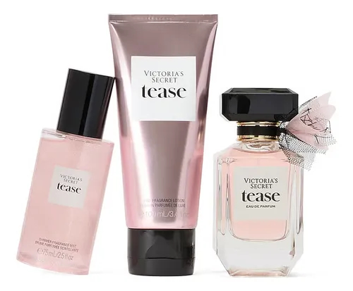 Kit Tease Parfum Victoria's Secret ( 3 itens) - Cosmeticos da ray