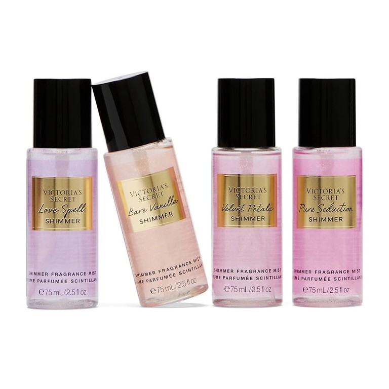 専用 Bath & Body Works Victoria’s Secret 4 Kit Victoria's Secret 4 Body Splash Shimmer Mais Vendidos
