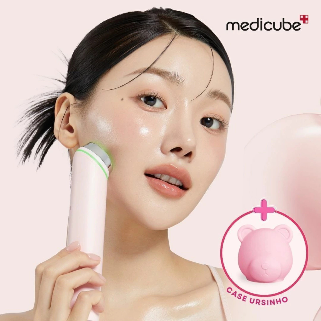 Capa/ Case Protetora Pink Bear Para Booster Pro AGE-R Medicube