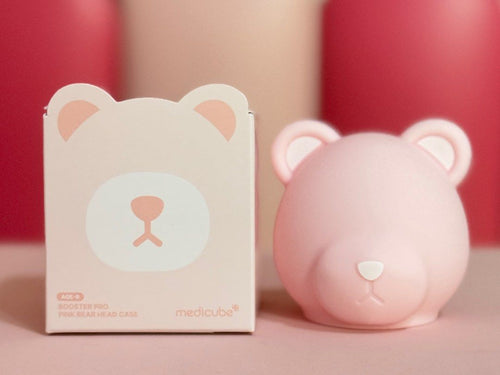 メディキューブ AGE-R BOOSTER PRO ピンク 熊ケース付き Capa/ Case Protetora Pink Bear Para Booster Pro AGE-R Medicube