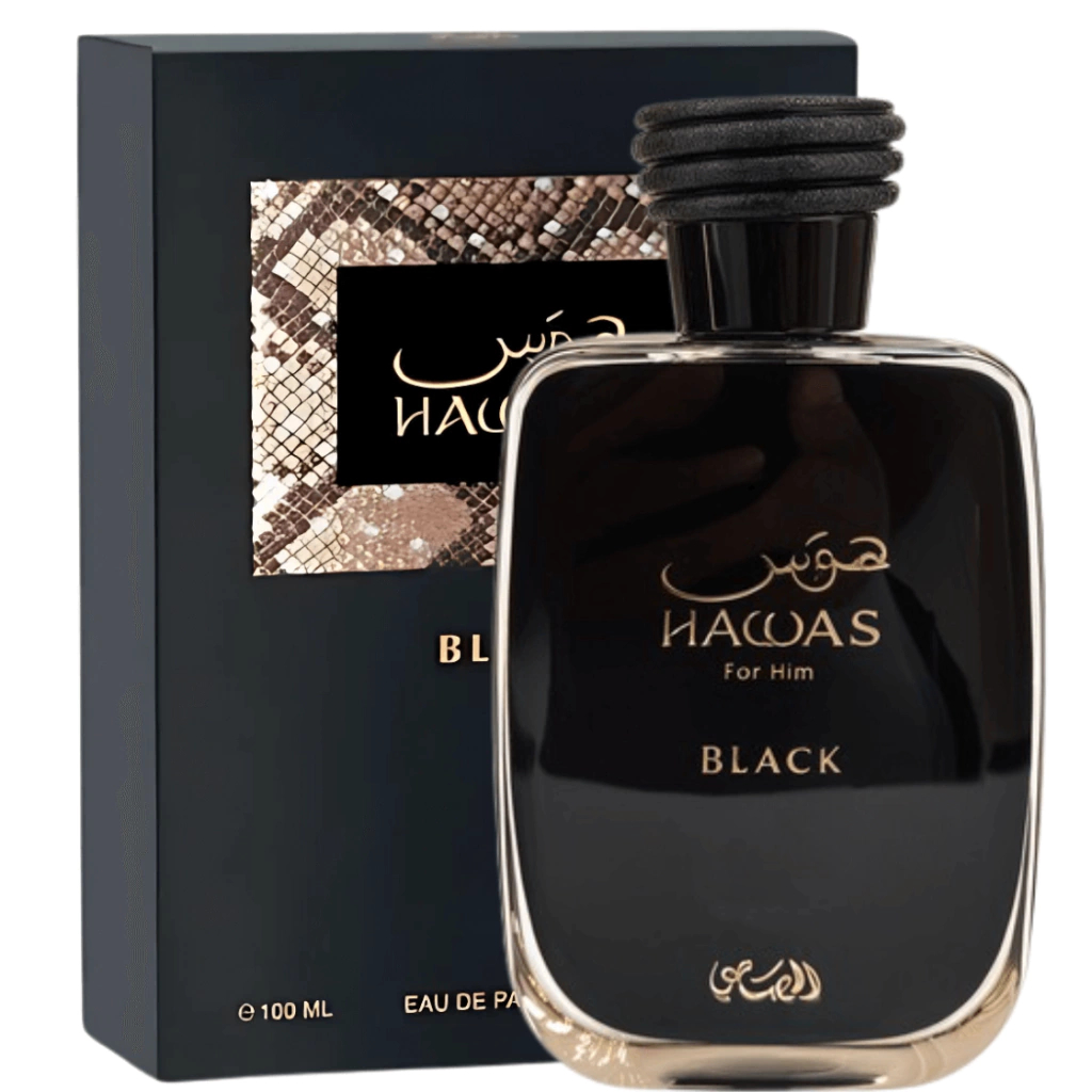 香水(男性用) HAWAS BLACK 100ml Eau de Parfum Hawas Black Rasasi Eau De Parfum - Perfume Árabe Masculino 100ml