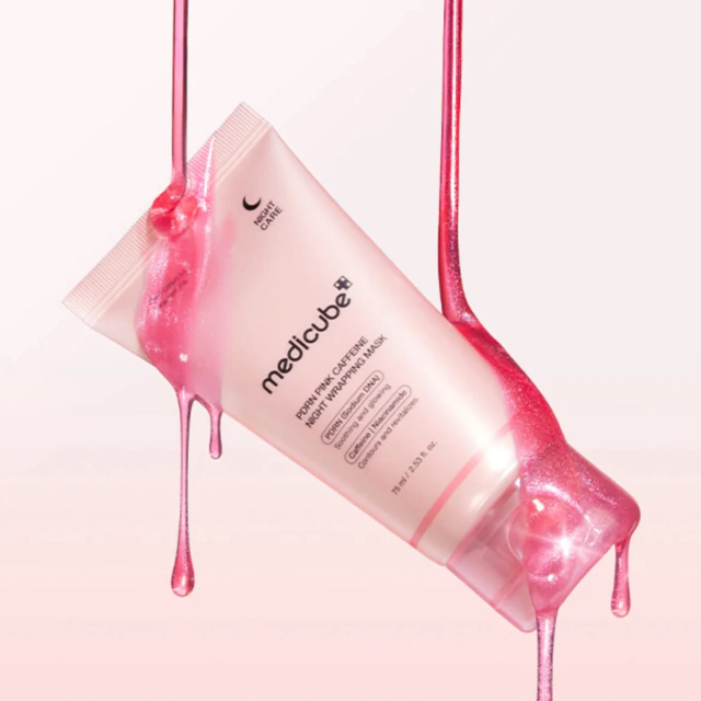 PDRN Pink Caffeine Night Wrapping Mask Medicube 75ml - Cosmeticos