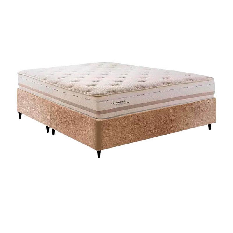 Cama Box com Colchão Queen scotland Herval - 158x198 - Vuler