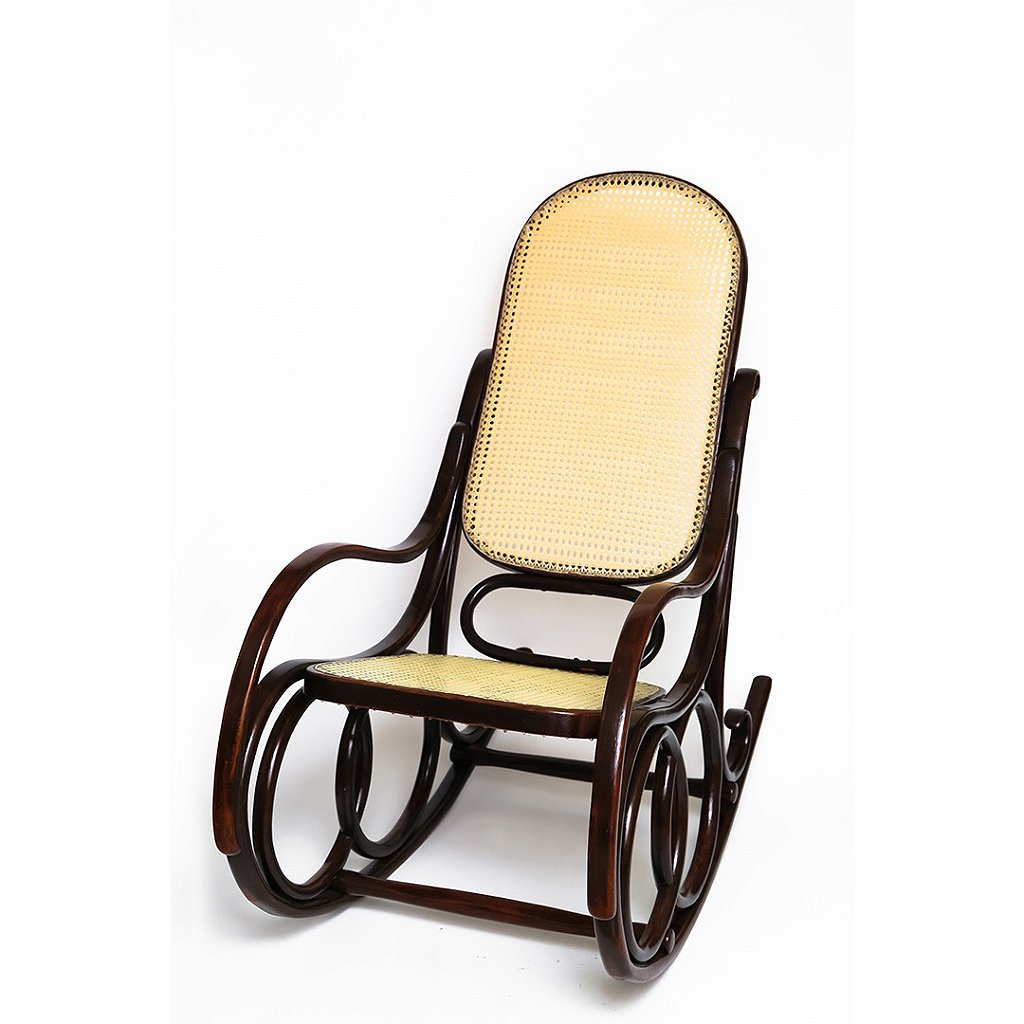 Cadeira De Balanço Palha Vintage - Loja de artigos de luxo secondhand