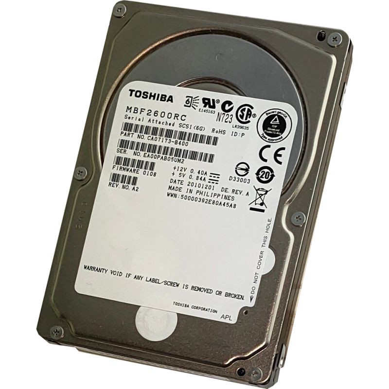 HD Toshiba SAS 600Gb 10K 2.5