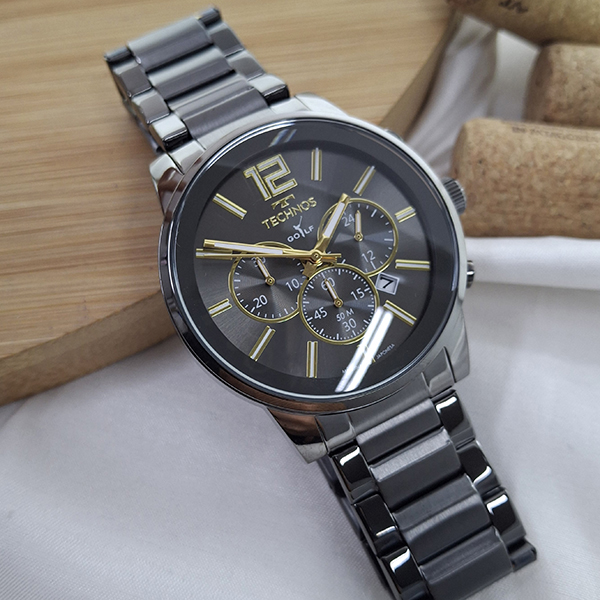 Relógio Technos Masculino Js25bce/1f Cronógrafo Grafite - Retran