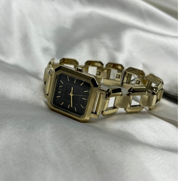 Relógio Armani Exchange Dourado Feminino Ax5738b1 N1kx - Retran