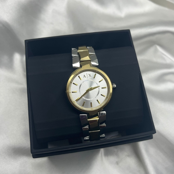 Relógio Armani Exchange Bicolor Feminino Ax4406b1 S1sx - Retran