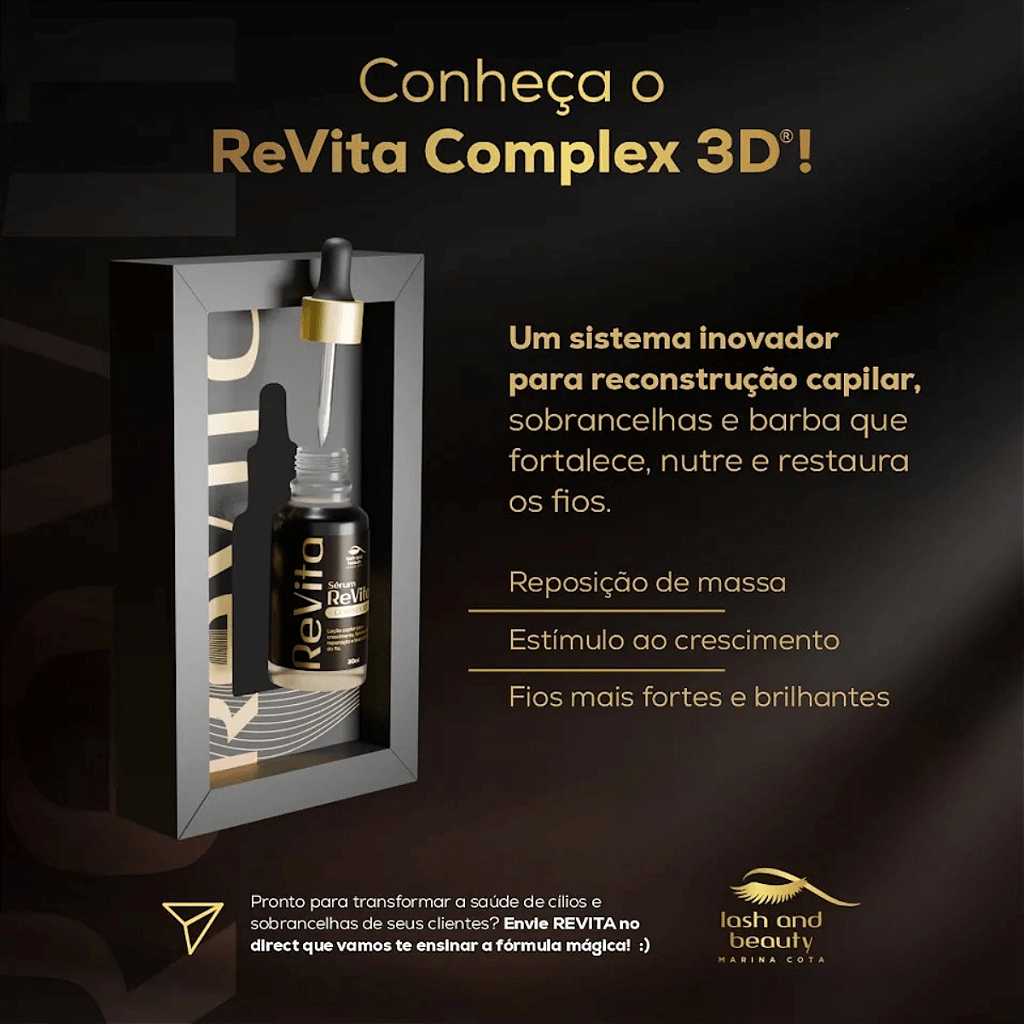 Sérum ReVita Complex 3D | Lash and Beauty 30ml — Crescimento e
