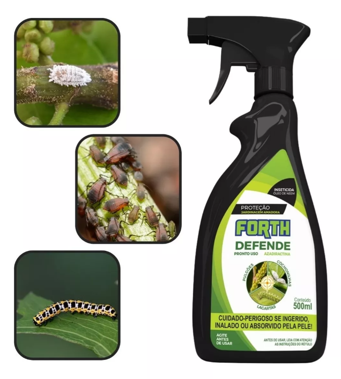 Forth Defende - Azadiractina - Pronto Uso - 500 ml - Verde Mania