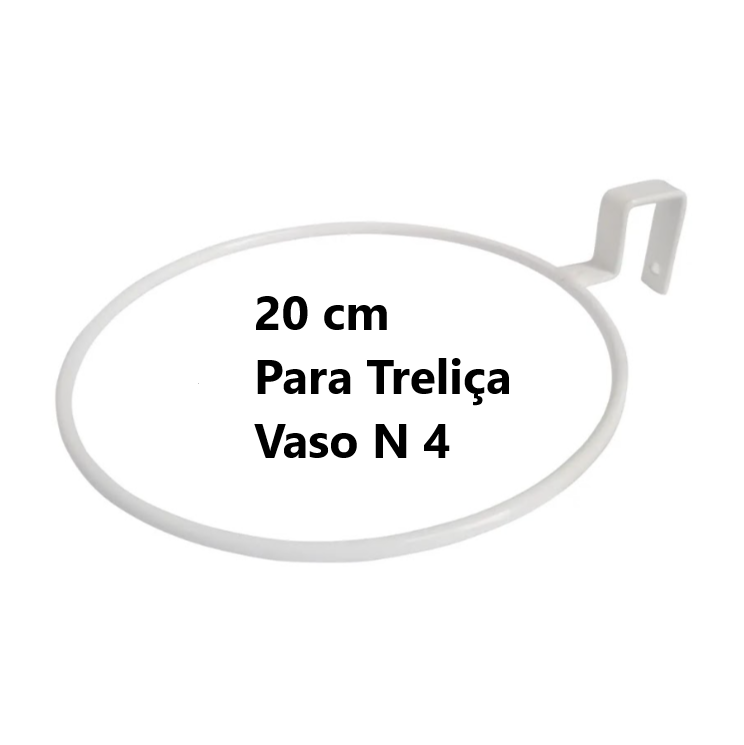 Suporte Anel para Vaso Raiz N4 com Encaixe - Branco - Verde Mania