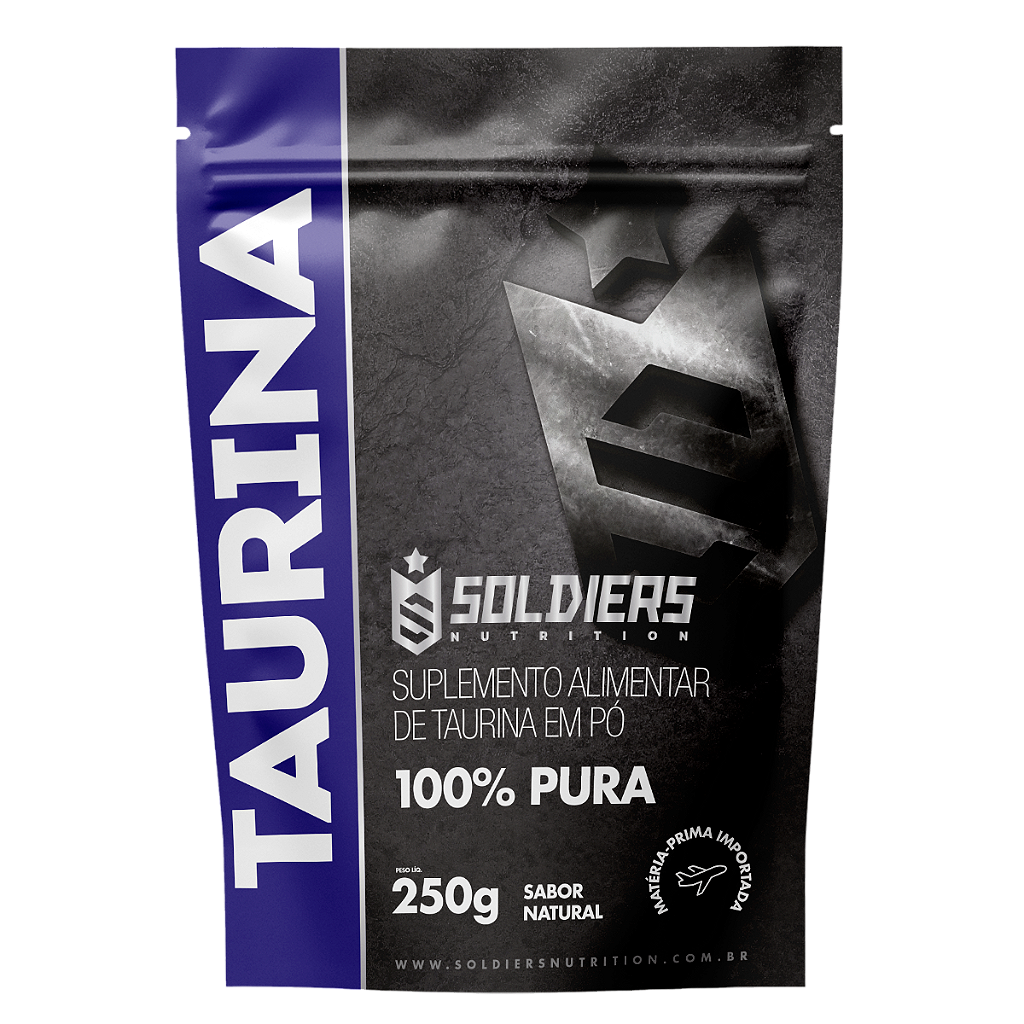 Taurina 250g – 100% Pura Importada – Soldiers Nutrition