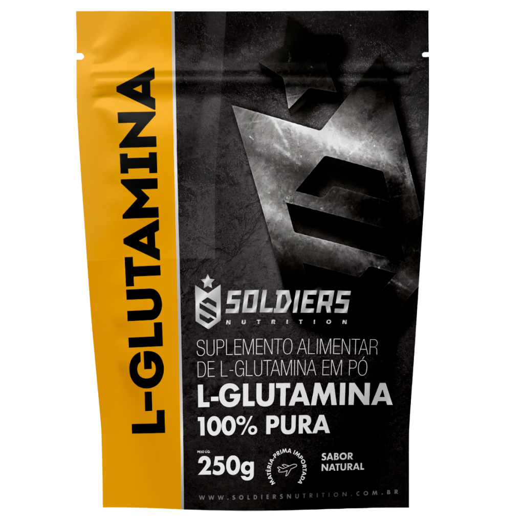 L – Glutamina 250g – 100% Puro Importado – Soldiers Nutrition