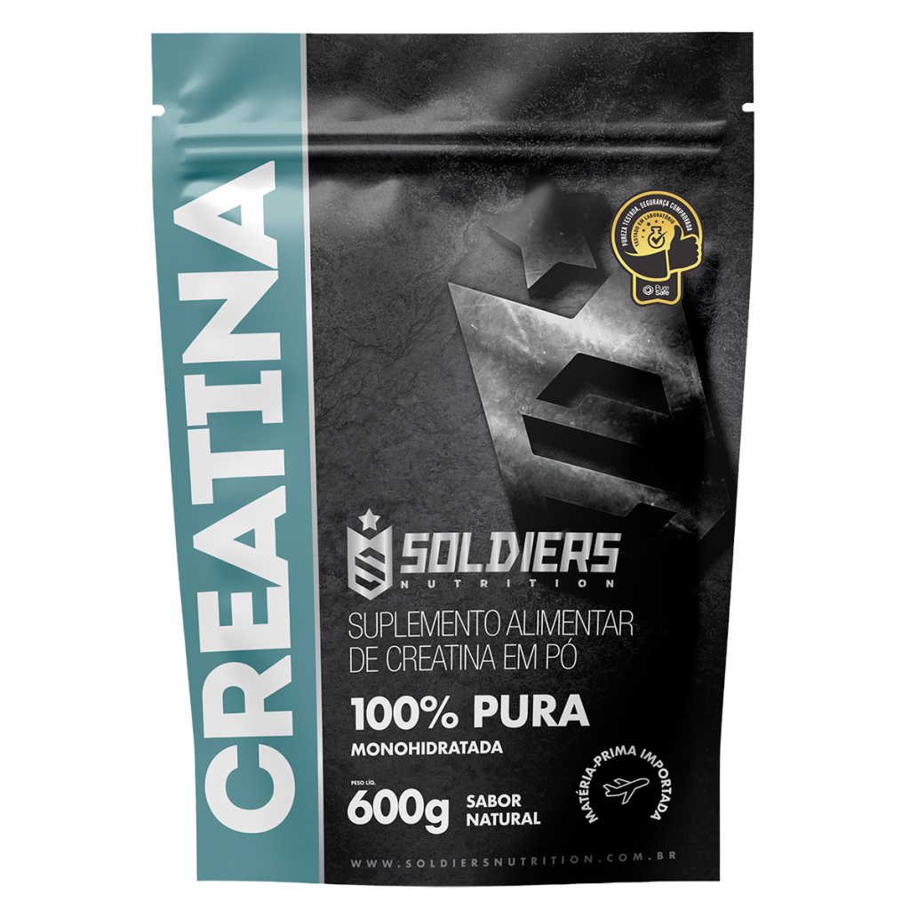 Creatina Monohidratada 600g – 100% Pura Importada – Soldiers Nutrition