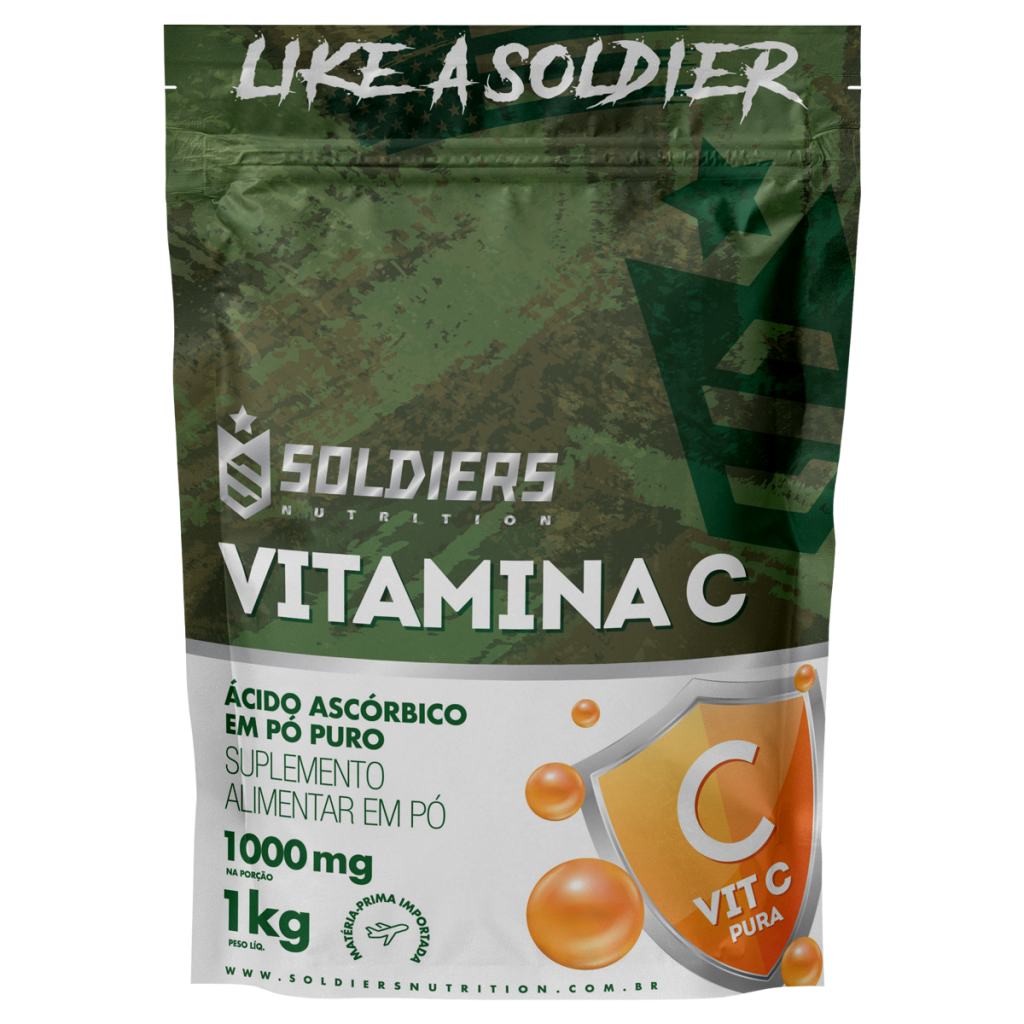 Vitamina C em Pó – Ácido Ascórbico 1Kg – 100% Puro Importado – Soldiers Nutrition