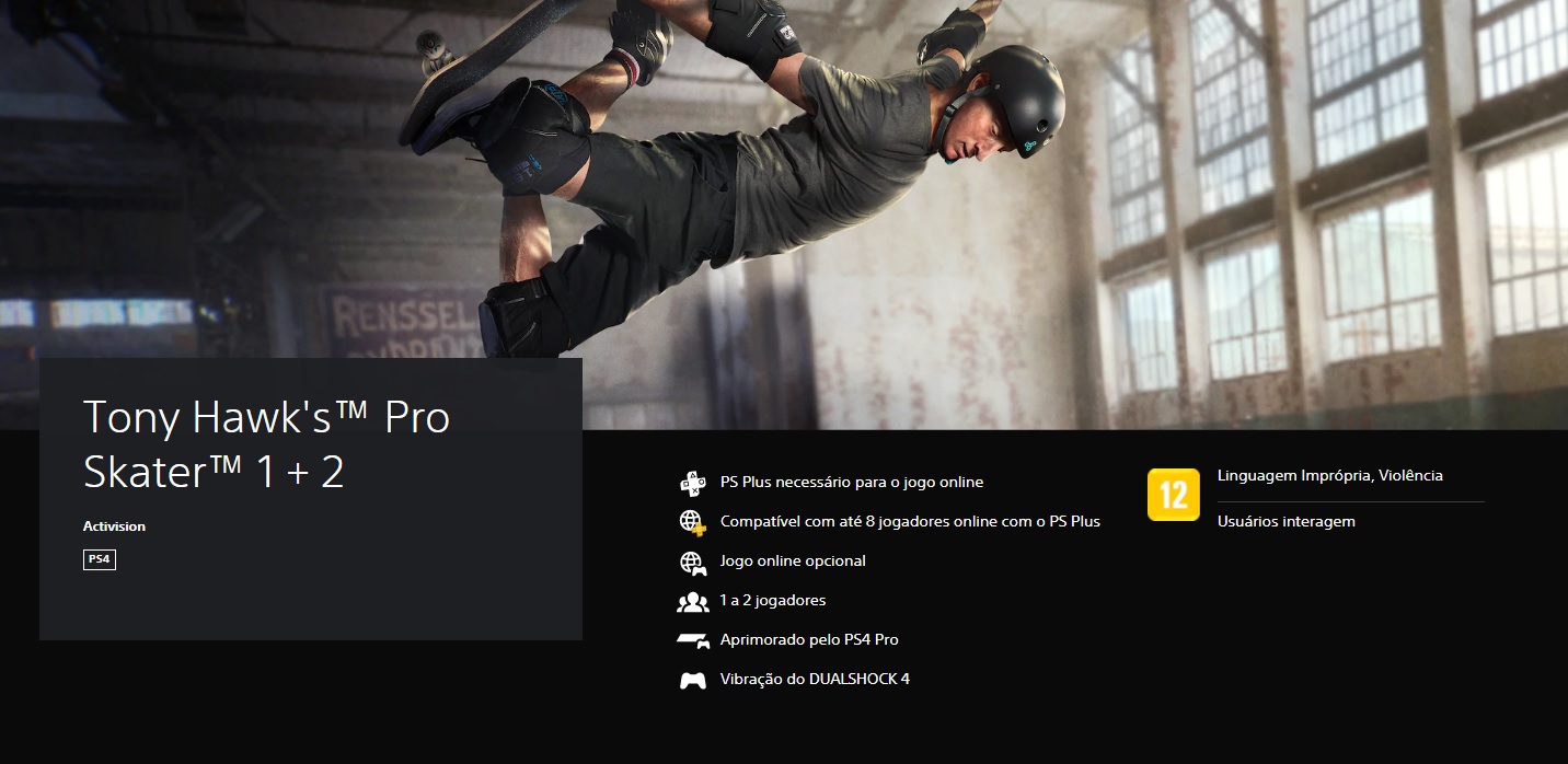 Tony Hawks Pro Skater 1+2 - PS4 - Compra jogos online na