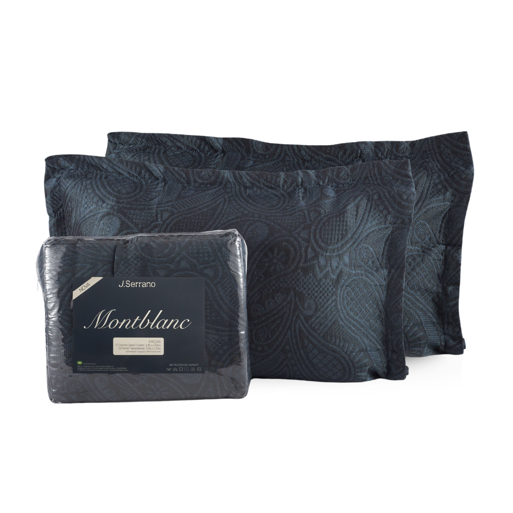 Kit Colcha Jacquard Montblanc | Sofisticação e Conforto - Casa Dona