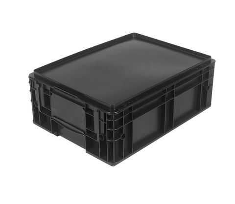 CAIXA PLÁSTICA FECHADA RL- KLT REFORÇADA 12 LITROS PRETA - Sampa Plast