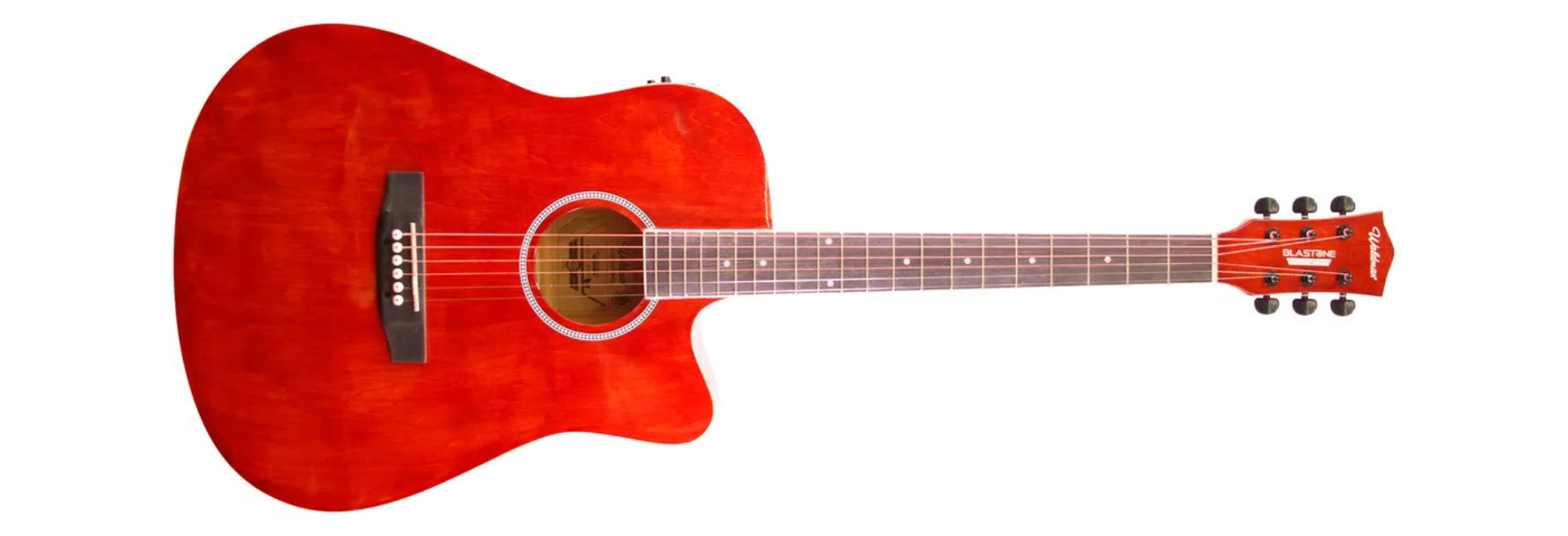 Violão Eletroacústico Aço Waldman DCE-141 BN na cor vermelha intensa