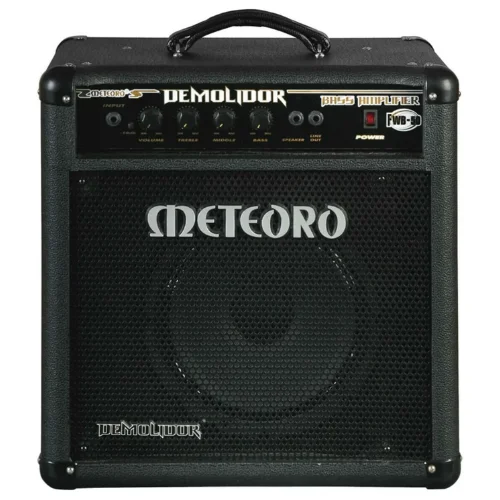 Amplificador Meteoro Demolidor FWB50 contrabaixo equalizador 3 bandas falante 10 ensaio estudo