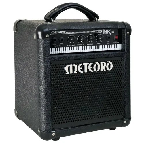 Amplificador Meteoro Nitrous NK30 para teclado falante 8 tweeter piezo entrada hi low saída linha fones