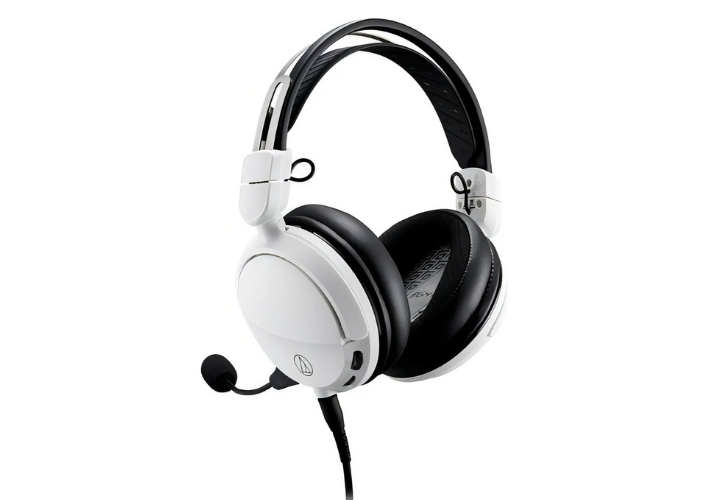 Headset gamer ATH-GL3WH com seu design leve e robusto na cor branca