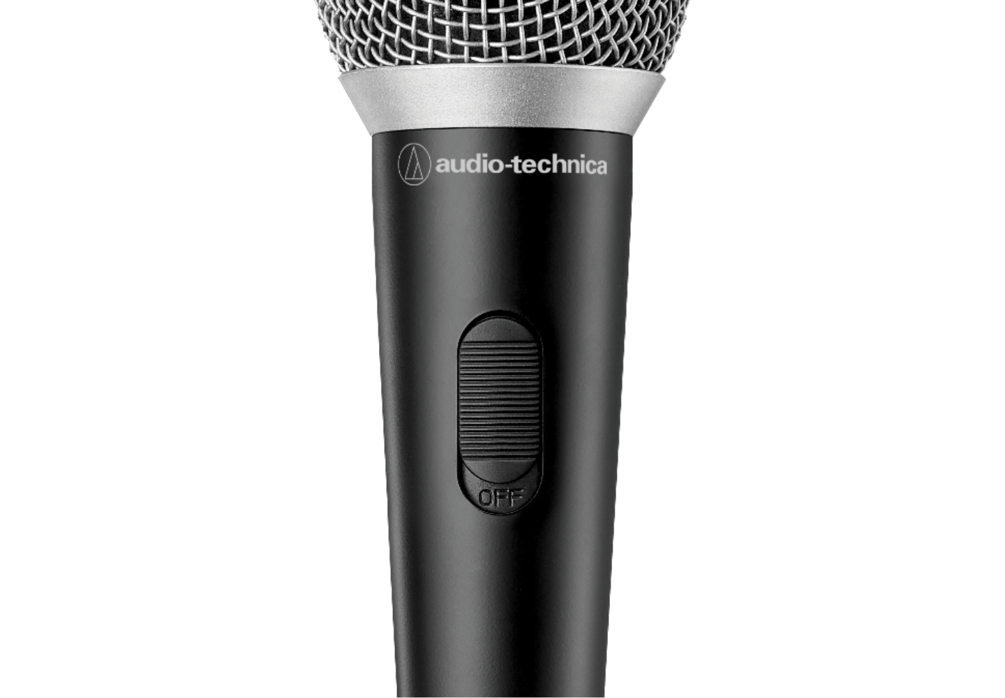 ATR1200x posicionado no suporte de mesa que acompanha o produto