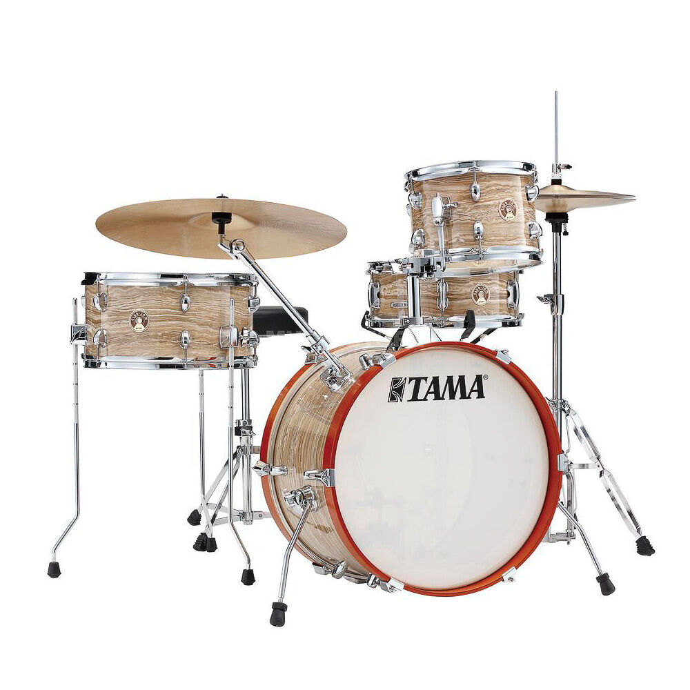 Bateria acústica Tama Club-Jam LJK48S Cream Marble Wrap shell pack 4 tambores compacta