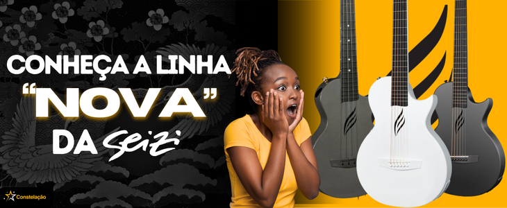 Linha Nova Seizi: violão inteligente em fibra de carbono com tecnologia AcousticPlus e Bluetooth