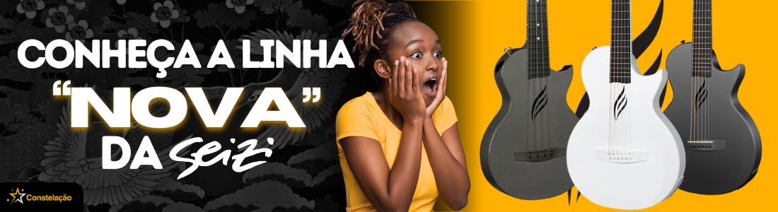Linha Nova Seizi: violão inteligente em fibra de carbono com tecnologia AcousticPlus e Bluetooth
