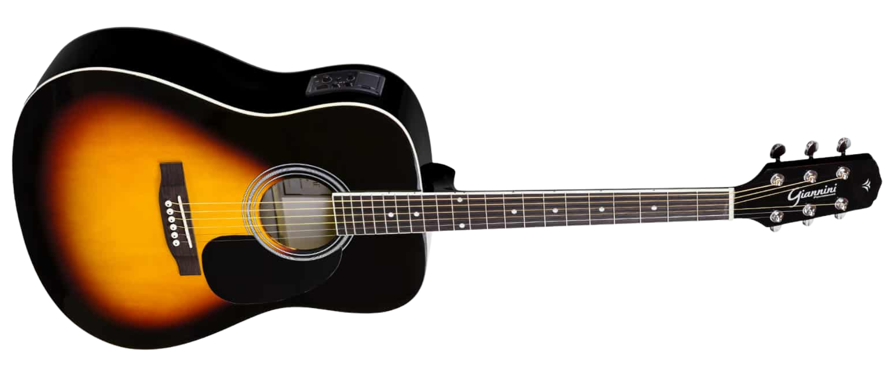 Violão Aço Eletroacústico Giannini Performance GD-1 EQ Vintage Sunburst Satin VSB-S