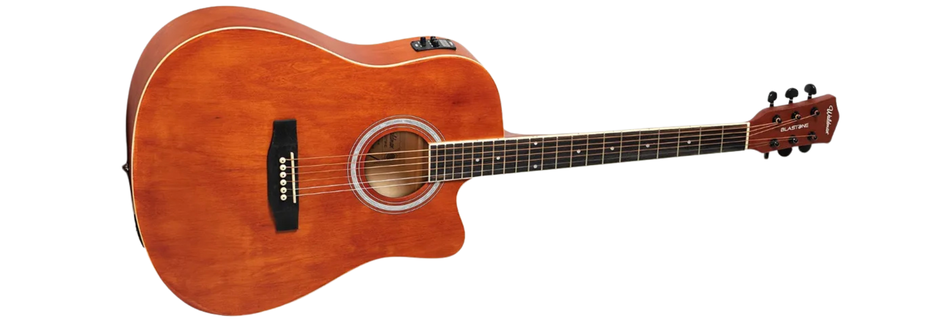 Violão Eletroacústico Waldman DCE-41 DNB Aço com acabamento Dark Natural Burst