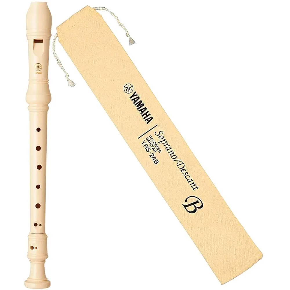 Flauta doce Yamaha YRS-24B para iniciantes instrumento pedagógico ideal para crianças e adultos