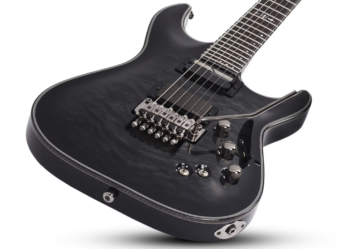 Acabamento TBB Trans Black Burst com top quilted maple