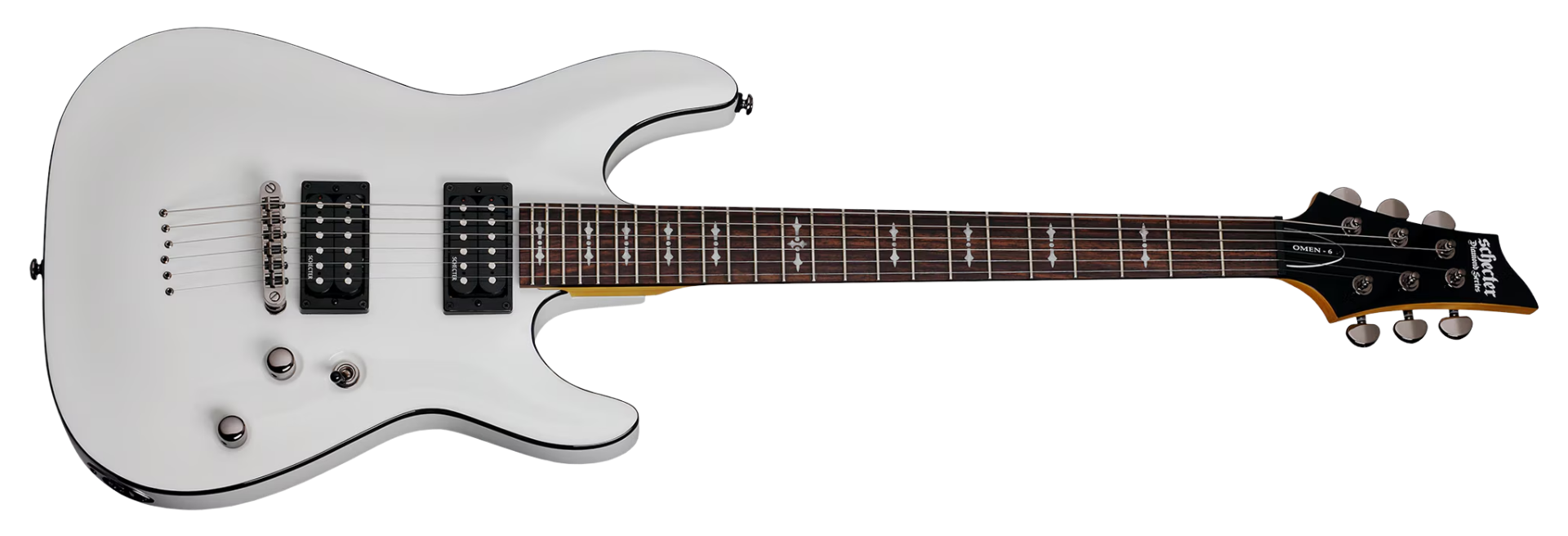 Guitarra Schecter Omen-6 VWHT Vintage White com Diamond Plus e Tune-O-Matic String-Through