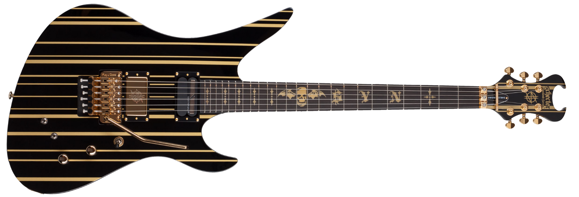 Guitarra Schecter Synyster Custom-S Black with Gold Stripes