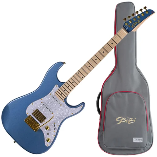 Guitarra Seizi Katana Musashi HSS Pelham Blue com captadores Alnico HSS e ponte tremolo 2 pivôs