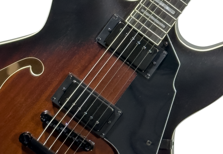 Corpo semiacústico em CraftWood Vintage Sunburst Matte