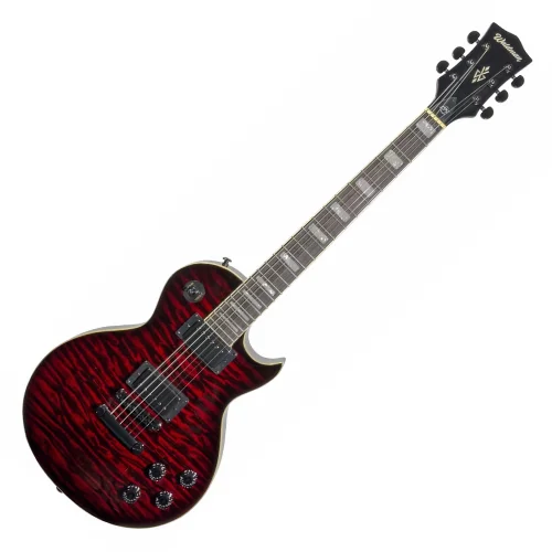 Guitarra Waldman GLP510Q Red Les Paul HH Tune-O-Matic com bag para guitarristas de rock