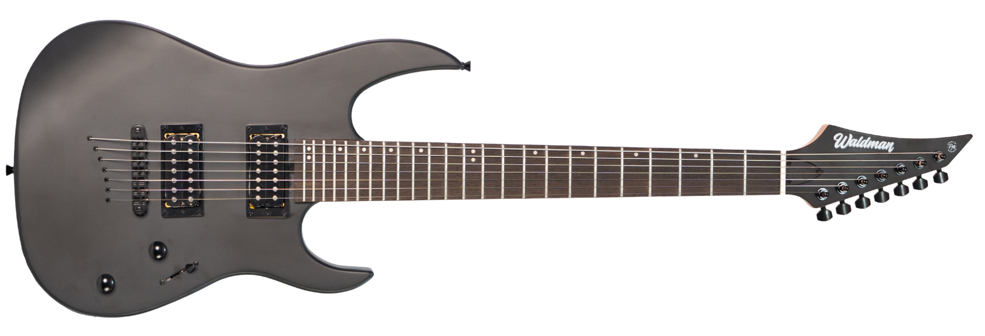 Guitarra Waldman Premium Mastery WST187 BKS 7 Cordas Black Satin