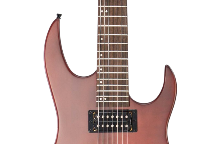 Headstock de 7 cordas com tarraxas blindadas