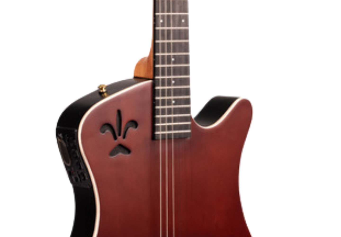 Corpo Super Flat com Cutaway e acabamento Tobacco Sunburst