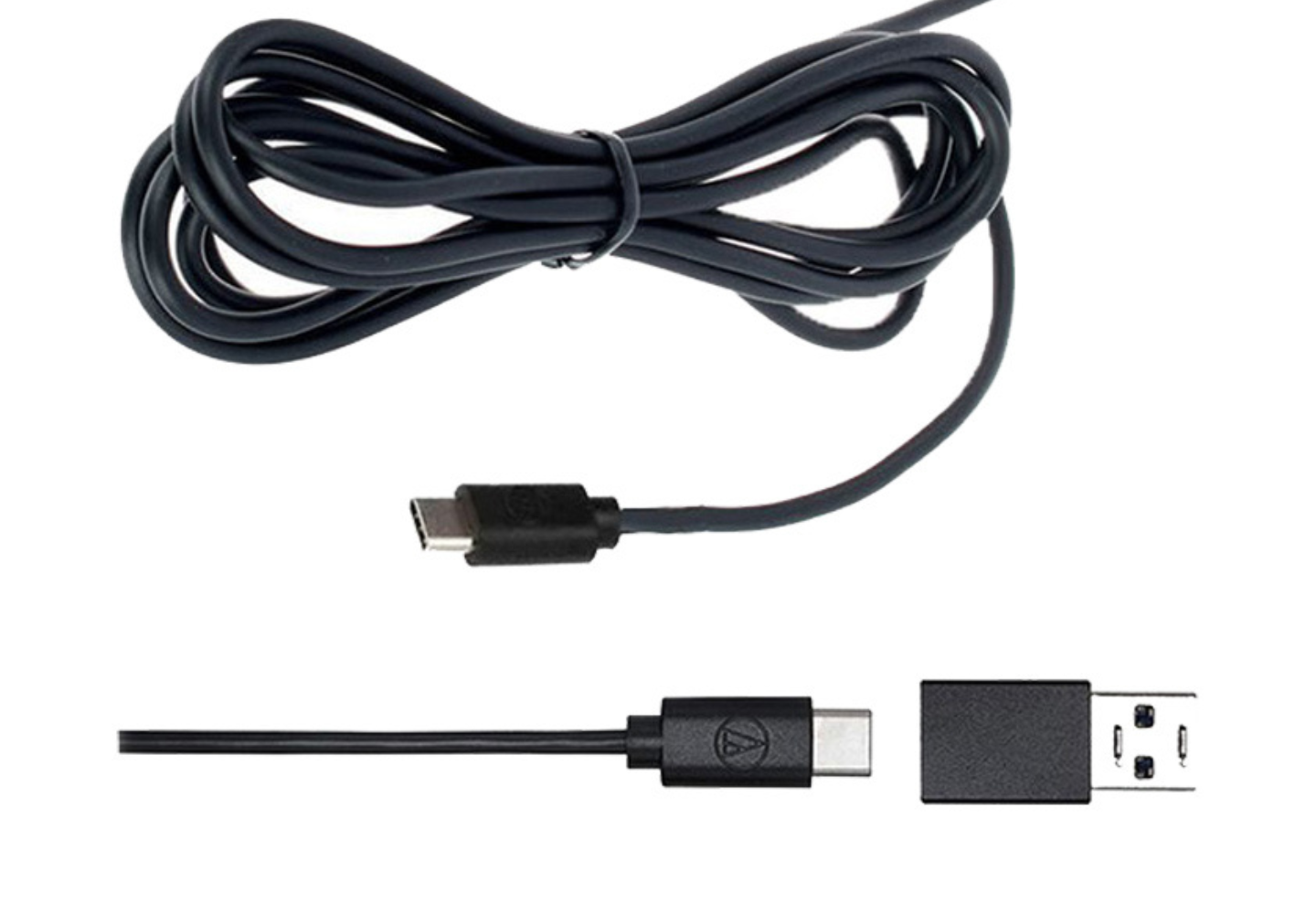 Vista superior do microfone ATR4697-USB, mostrando seu design compacto