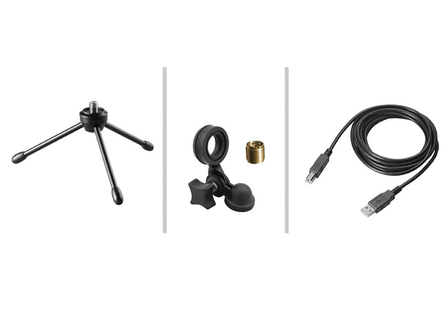 Kit AT2020USB+PK com microfone e headphones