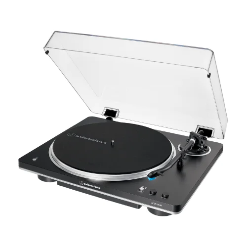 Toca-discos Audio-Technica AT-LP70XBT black silver Bluetooth automático cartucho VM95C upgradável hi-fi