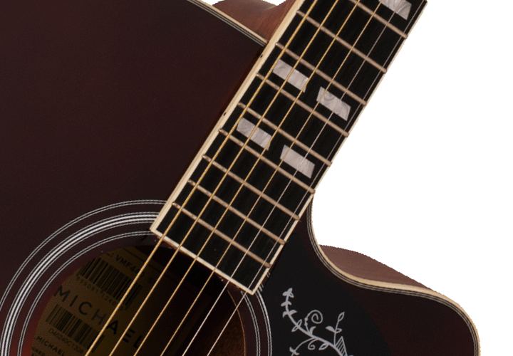 Corpo em Sunburst Vintage e cavalete em Blackwood