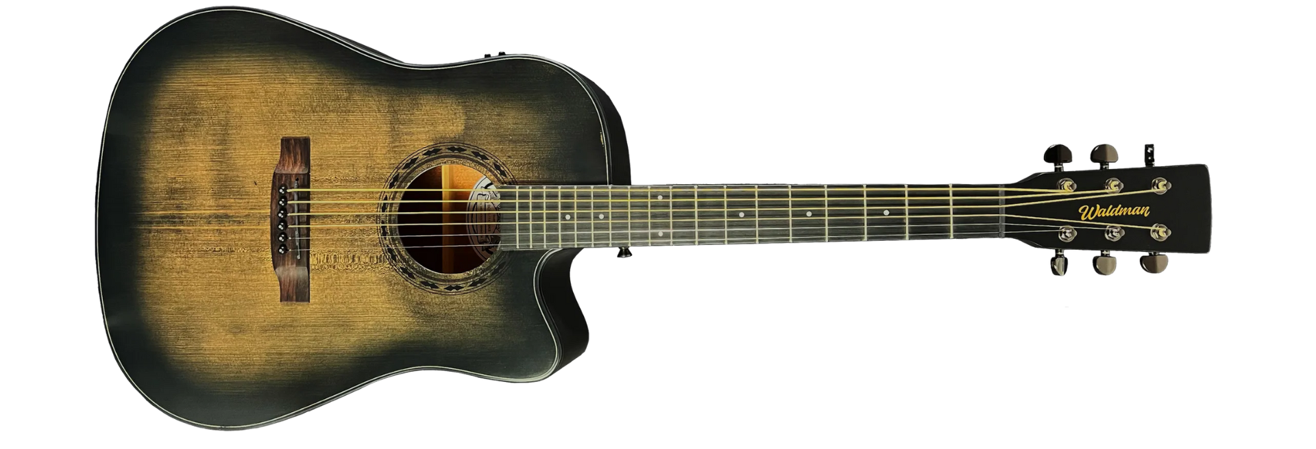 Violão Eletroacústico Waldman DCEX-1141 BKB com Tampo Sólido
